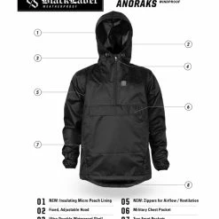 LOOSE RIDERS Waterproof Anoraks (Black Label) Black