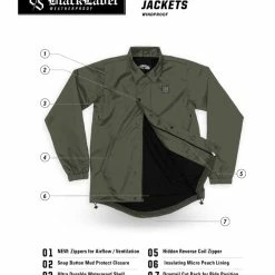 LOOSE RIDERS Waterproof Jackets (Black Label) Army